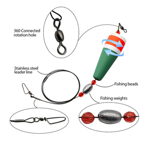 Thiết kế mới EPS bọt popping nút chai nổi Rig Rattle dây thép trọng Float ánh sáng bóng câu cá nổi Bobber câu cá bobbers - Product Image 4