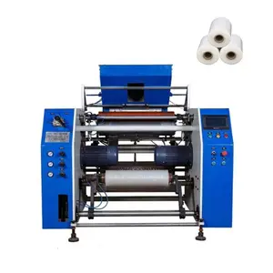 Touch screen control good quality full automatic pre stretch film rewinding machine