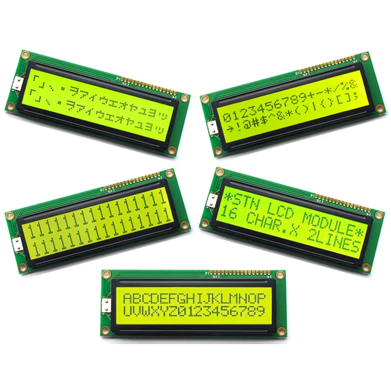1602จอแสดงผล LCD ตัวอักษรจีนจอแสดงผล LCD 16X2โมโน STN LCD โมดูล