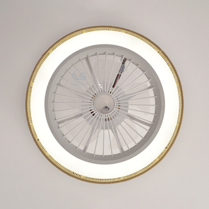 Ventilateur de plafond sans pales XD107 en corde de chanvre, télécommandé, avec lampes et commande par application Tuya, Alexa, Google. - Product Image 4