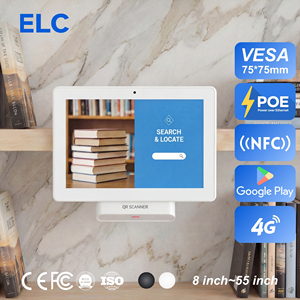 Écran publicitaire PoE 10,1 pouces pour bibliothèque, pour la recherche de livres et les systèmes de prêts en libre-service, signalisation <span class=keywords><strong>numérique</strong></span> murale - Product Image 1