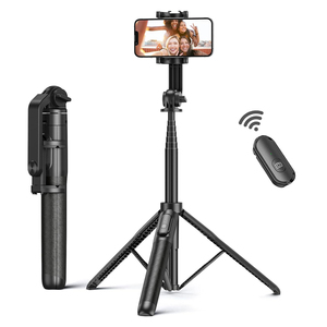 Trépied de téléphone 2-en-1 <span class=keywords><strong>Selfie</strong></span> <span class=keywords><strong>Stick</strong></span> avec télécommande sans fil Support extensible en aluminium pour iPhone pour <span class=keywords><strong>Samsung</strong></span> Smartphones Android - Product Image 1