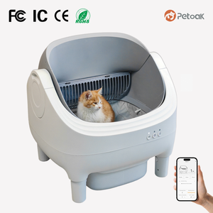 Bac à litière intelligent écologique, contrôle des odeurs, bac à litière automatique pour chat avec auto-nettoyage et design ouvert - Product Image 1