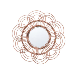 Wicker Decorative <b>Mirror</b> Round Aluminum Lens Wall <b>Hanging</b> <b>Mirror</b> For Living Room Home Decor - Product Image 4