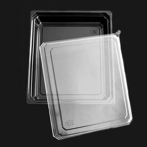 Disposable plastic sushi tray packaging logo box take away packing