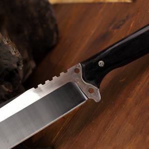 มีดพกคุณภาพสูง Jungle Tactical สำหรับพกพาประจำวัน ปรับแต่งได้ตามต้องการ ด้ามไม้หุ้มหนัง  ใบมีดสแตนเลสเกรด DIY - Product Image 5