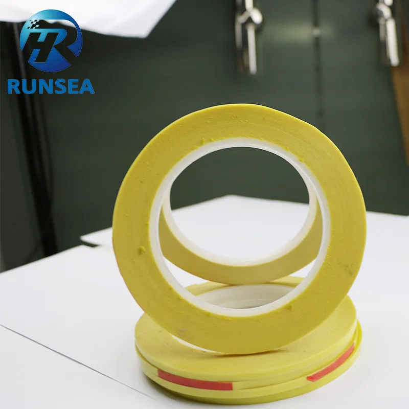 High Temperature Resistant Yellow PTFE Double Sided Silicone Glass Cloth Tape For SMT PCB
