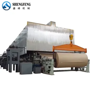 Suministro de fábrica, máquina de fabricación de papel Kraft de 2100mm, planta de reciclaje de cartón usado