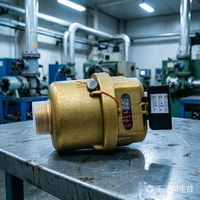KAIFENG 3/4 Inch Vertical Volumetric Cold Water Meter Complete Brass Body IP68 DN20 Threaded OEM Customizable R200 Factory Price