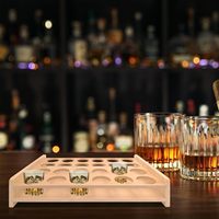 Support de service pour 24 verres à shot avec organisateur et présentoir pour fêtes, bars et clubs - Trous de 1,53 pouce - Excellent rapport qualité-prix, faible MOQ