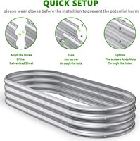 Outdoor Galvani zed Raised Garden Bed Kit Pflanzer Erhöhte Garten boxen Oval Großes Metall für Gemüse
