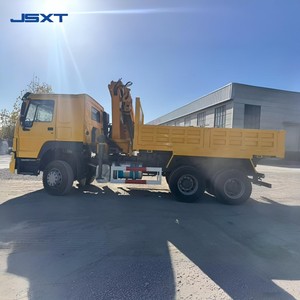 Camion-grue d'occasion 6x4 Sinotruck Howo 5 tonnes avec grue à bras articulé, moteur Yuchai, boîte de vitesses, roulement et moteur, hauteur de levage 15m - Product Image 3