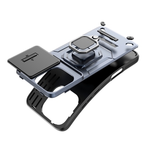 Custodia rigida antiurto in morbido TPU PC con anello di sabbia porta fotocamera protettore custodia per telefono per Huawei Honor 400 <span class=keywords><strong>Lite</strong></span> Cover posteriore - Product Image 5