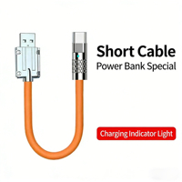 Nuevo Cable Corto Portátil TPE 2026 Popular con Carga Rápida Tipo C e Indicador Luminoso para iPhone 17 y Power Bank