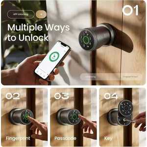 Serrure intelligente moderne et simple <span class=keywords><strong>en</strong></span> aluminium avec empreinte digitale, prise <span class=keywords><strong>en</strong></span> charge multilingue, anti-graffiti, serrure à combinaison physique, pour bois - Product Image 5