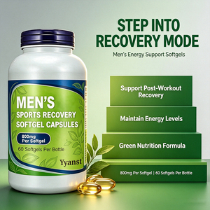 Men's Sports Recovery Softgel Capsules 800mg 60pcs Natural <b>Post</b>-Workout Body Recovery Support Dietary Supplement Vegetarian - Product Image 6
