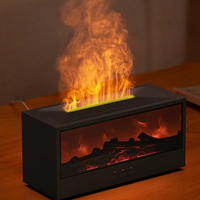 Diffuseur d'arômes à flamme simulée, veilleuse colorée, minuterie, télécommande USB, silencieux, pour la maison, l'hôtel, cadeau créatif