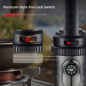 Portable Windproof Jet Torch Lighter With Opener Butane Refillable Adjustable Big Flame BBQ Charcoal Lighting - Product Image 5