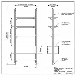 Scaffali Librerie di Lusso Moderne e Minimaliste, Modulari e Personalizzate con Profilo in Alluminio e Luce a Led per Soggiorno e Camera da Letto - Product Image 3