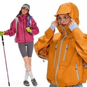 Chaqueta Impermeable Multicolor de 3 Capas para Mujer, con Cierre de Cremallera y Protección Contra el Agua, para Montañismo y Senderismo - Product Image 2
