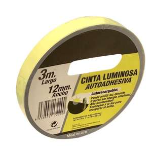 Nastro luminoso autoadesivo x 1,2 cm, ideale per decorare, sigillare e migliorare la visibilità al buio. - Product Image 1