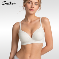 Soutien-gorge sans couture sans armatures avec maintien doux et design froncé, effet push-up, sous-vêtements confortables, fournisseur OEM ODM de lingerie