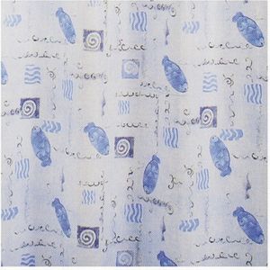 Cortina de Ducha de 180 x 200 cm con Diseño de Acuarela y Patrón Azul para Decoración de Baño - Product Image 1