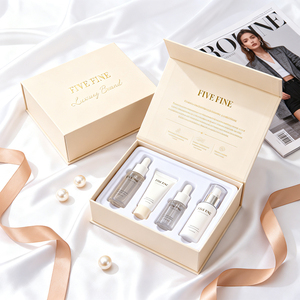 Boîte à rabat magnétique de luxe faite à la main <span class=keywords><strong>50ml</strong></span> 30ml, emballage cadeau magnétique, impression d'étiquettes, emballage pour coffret de soins de la peau - Product Image 2