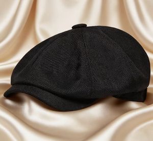Casquette Gavroche et <span class=keywords><strong>Béret</strong></span> pour Hommes et Femmes, en Coton et Lin, Unis ou Imprimés, Style Artiste <span class=keywords><strong>Français</strong></span>, Casquette Plate, <span class=keywords><strong>Béret</strong></span> Gatsby, pour Fêtes et Tenues Décontractées, Vente en Gros - Product Image 4