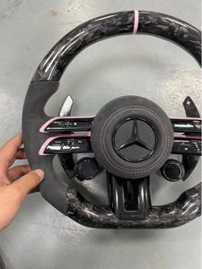 Volante Deportivo de Cuero Genuino de Primera Calidad en Oferta, Compatible con <span class=keywords><strong>Mercedes</strong></span> Benz Clase C, E, S, Línea AMG - Product Image 4