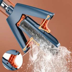 Engrosamiento y alargamiento de acero inoxidable, varilla de una pieza, 28cm, pegamento de algodón, fregona absorbente de agua, fregona para el suelo, coágulo grande para el hogar - Product Image 6