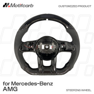 พวงมาลัยคาร์บอนไฟเบอร์แท้แบบกำหนดเองสำหรับ Mercedes-Benz รุ่นอัพเกรด AMG Style ปี 2018-2023 W167 W205 W213 GT E63 C43 C-Class G-Class - Product Image 2