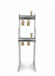Collecteur d'eau chaude pour chauffage hydronique GHNOR2p, collecteur en acier inoxydable à 2 voies pour chauffage radiant par le sol - Product Image 3