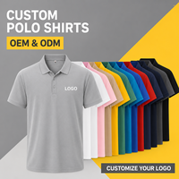 T-shirt Polo en Coton Brodé Unisexe Doux et Respirant à Manches Courtes Grande Taille Couleur Unie pour Hommes – Vente en Gros