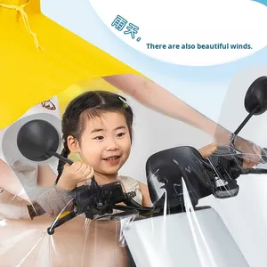 Bicicleta de moda universal para padres e hijos para dos personas para hombres y mujeres, motocicleta, scooter, chaqueta de bicicleta impermeable, <span class=keywords><strong>capa</strong></span> impermeable - Product Image 3