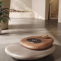 Pebble Table Basse Convertible Durable pour Petit Appartement Italien Minimaliste Salon Maison Designer En Forme Moderne Simple