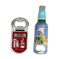 Logo personnalisé rond réfrigérateur aimant étain bouton insigne feuille magnétique ouvre-bouteille de bière