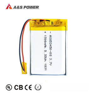 Geringe selbstentladung rate lipo batterie 853450 <span class=keywords><strong>3</strong></span>,7 v 1500 mah lithium-ionen polymer batterie mit KC - Product Image 5