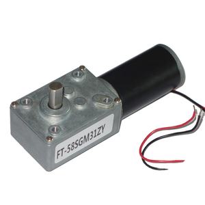 מנוע גיר DC עם מברשות ומגנט קבוע 24V 10 סל\\\"ד דגם FT-58SGM31ZY-402K עבור ארגז חול לחתולים - Product Image 1