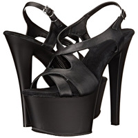 Sandales à talons fins noirs et sexy pour femme, hauts de 17 cm, design plateforme, chaussures d'été à la mode, escarpins de danse pôle