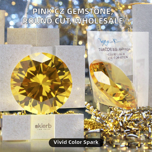 พลอยคิวบิกเซอร์โคเนียสีเหลืองคุณภาพสูง ทรงบริลเลียนท์คัท  แบบเม็ดเดี่ยว  พร้อมเอฟเฟกต์เปลี่ยนสี/เปล่งไฟ  งานแฮนด์เมด - Product Image 5