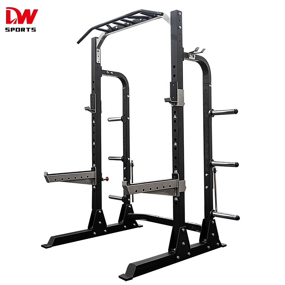 DW Спортивная Коммерческая стойка для приседаний, тренажерный зал, оборудование для фитнеса, мощная полу стойка