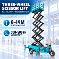 Tricycle électrique autopropulsé Berui SJYC10 à bas prix, chariot élévateur à fourche à ciseaux hydraulique, capacité de charge de 300 kg, 10 m