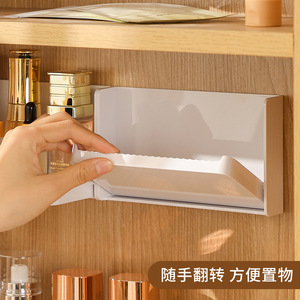 Folding Storage Rack 50X30CM Wall Mounted Durable Rectangle Shelf For Bathroom And Dormitory - Product Image 4