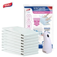 Kunststoff-Vakuum beutel für Kleidung Vakuum-Aufbewahrung beutel für Kleidung Travel Flat Vacuum Seal Platzsparende Beutel mit elektrischer Pumpe
