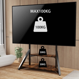 <strong>Corner</strong> Floor TV Stand Heavy Duty TV Mount with Large Storage Wood <strong>Shelf</strong> - Product Image 5
