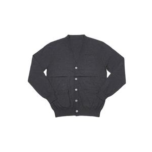 Men's Fashion Cardigan Crew Neck Long Sleeves Regular Fit Thin Lightweight Merino Wool Knitwear for Autumn - Product Image 1