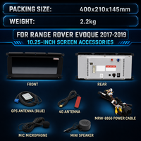 Autoradio Android 10,25'' avec écran HD, navigation pour Range Rover Evoque 2017-2019, lecteur multimédia vidéo, Carplay, GPS