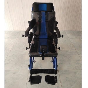Silla de Ruedas Manual Pediátrica de Acero Ligero con Certificación CE, Plegable, 15-18 kg, Ayuda de Rehabilitación para Viajes en Casa, Silla de Ruedas para Parálisis Cerebral - Product Image 4
