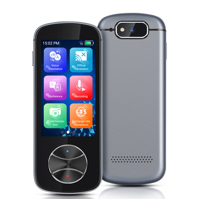 GlobalCrown V10 Portable Language Translator Real-Time WiFi/Offline Recording/Photo 137 Multi-Languages 2-Way Translation Device